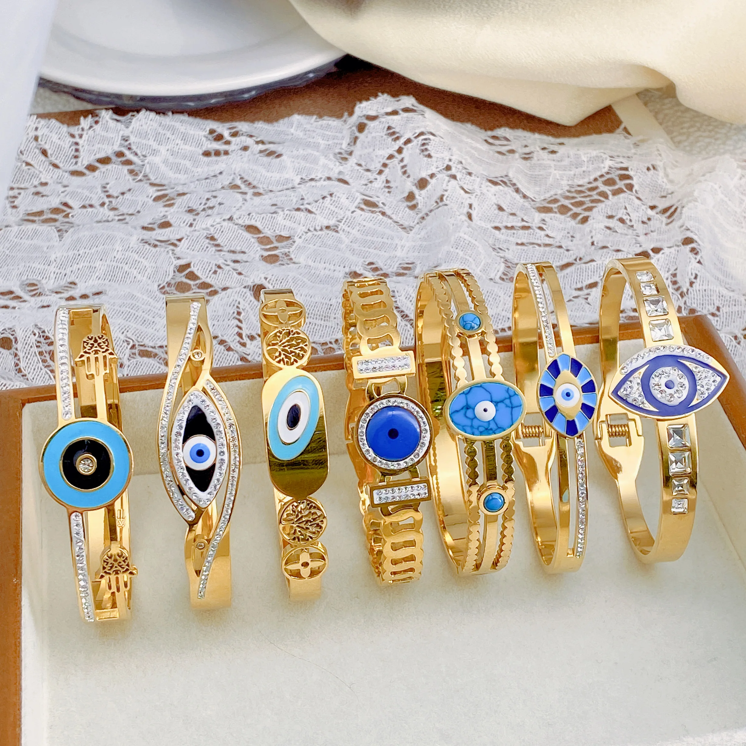 1 шт. Новые водонепроницаемые браслеты из нержавеющей стали с фианитами 18 к