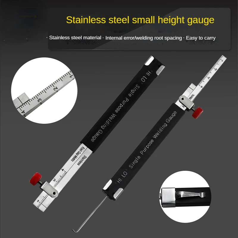 

Stainless Steel Welding Inspecting Ruler Hi-Lo Welding Measuring Instrument Small Height Gauge Welding Measuring Instrument