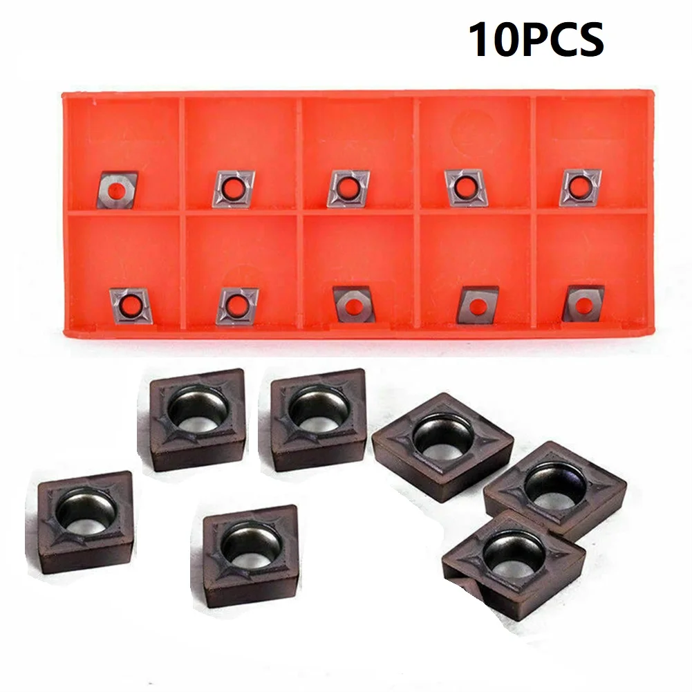 

10 PCS CCMT060204 Carbide Inserts CCMT0602 For Lathe Turning Tool Holder Woodworking Turning Tools Inserts