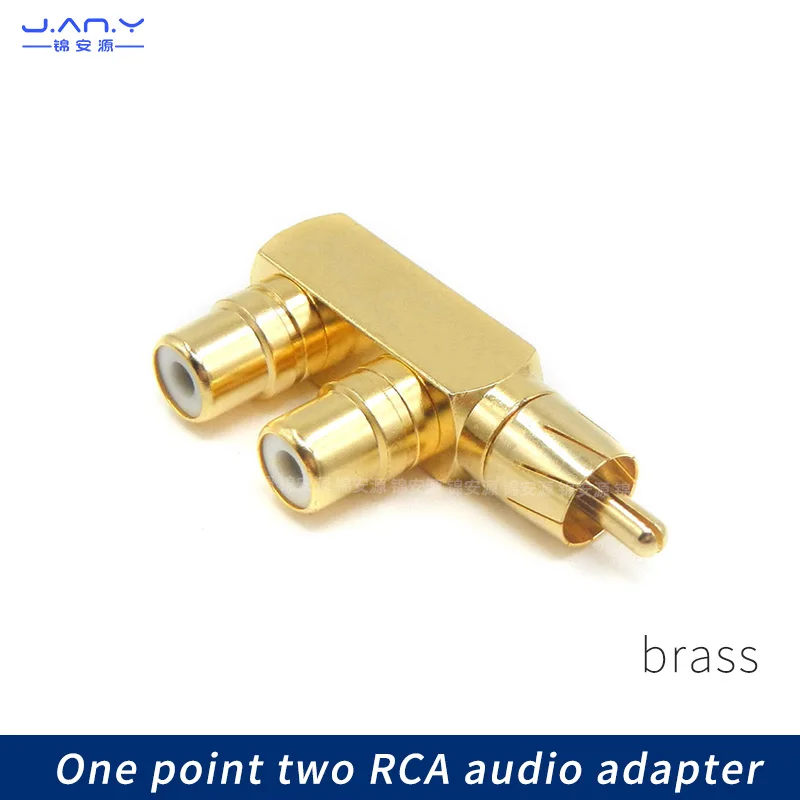 1 шт. позолоченный RCA lotus из чистой меди одноточечный два аудио трехсторонний AV