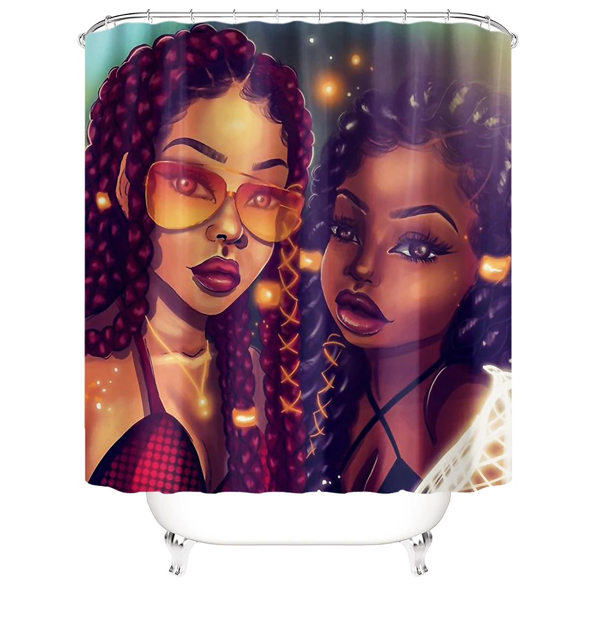 Американская африканская шторка для душа девочек комплекты ванной комнаты с