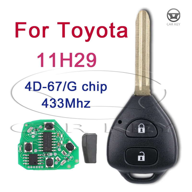 Умный ключ от автомобиля 2 кнопки для Toyota RAV4 Corolla Europe 2006 2007 2008 2009 2010 11H29 удаленные