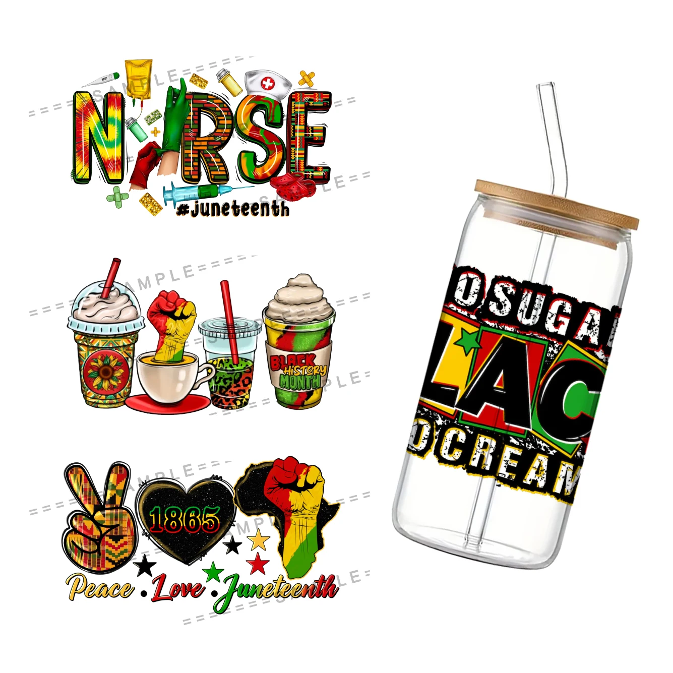 Наклейка для обертывания чашек june19 11 х24 см 16 унций водонепроницаемая наклейка Uv