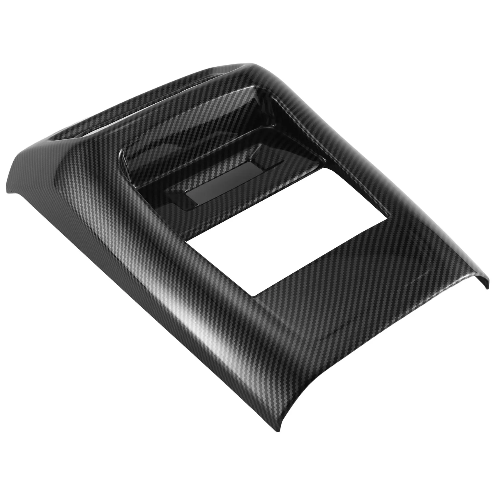 

Car Carbon Fiber Rear Air Condition Vent Outlet Frame Anti-Kick Panel Cover Trim for Ford Explorer 2022 2023
