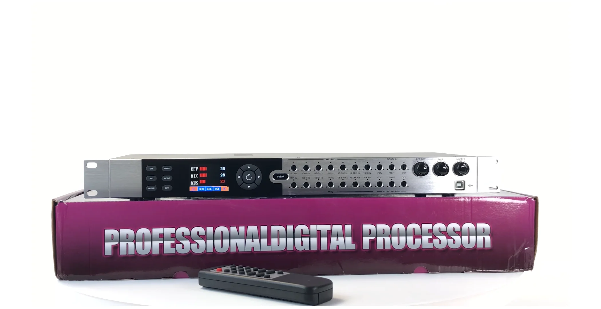 

DSP Pre-Effects Professional Echo Karaoke Digital Sound Processor Amplifier Audio Mixer DJ Reverb Effect Equipment