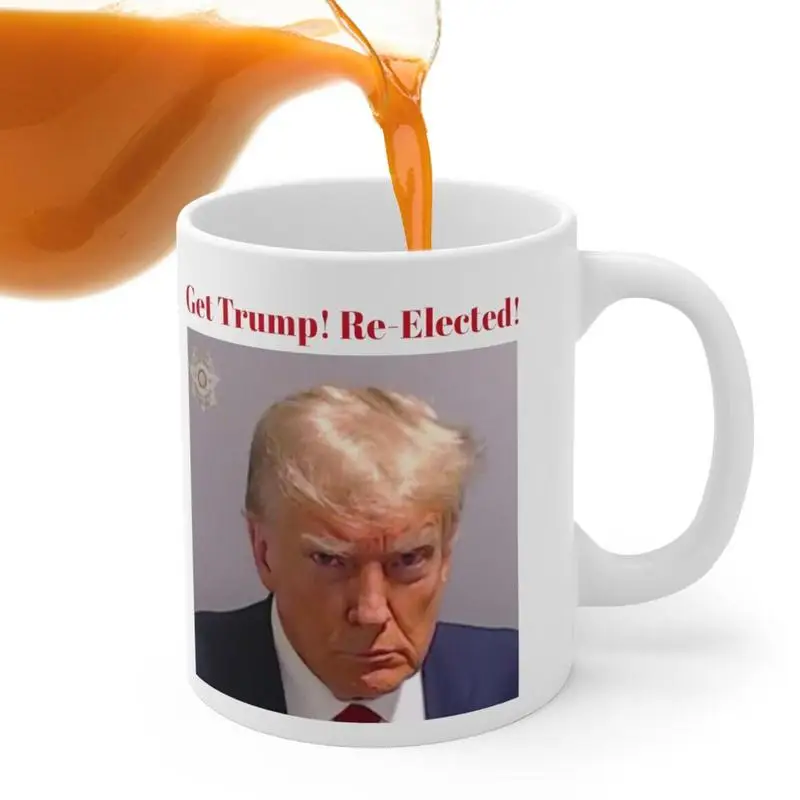 

Trump Ceramic Mugs 350ml Novelty Mug Cup With Trump Booking Hilarious Daily Mugs For Milk Tea Milk Powder Cold Soda Water Warm