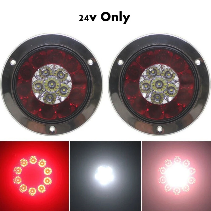 

090E Steering Taillights for Trucks Trailer 16LEDs Brake Lamp 12-24V Car Side Lights