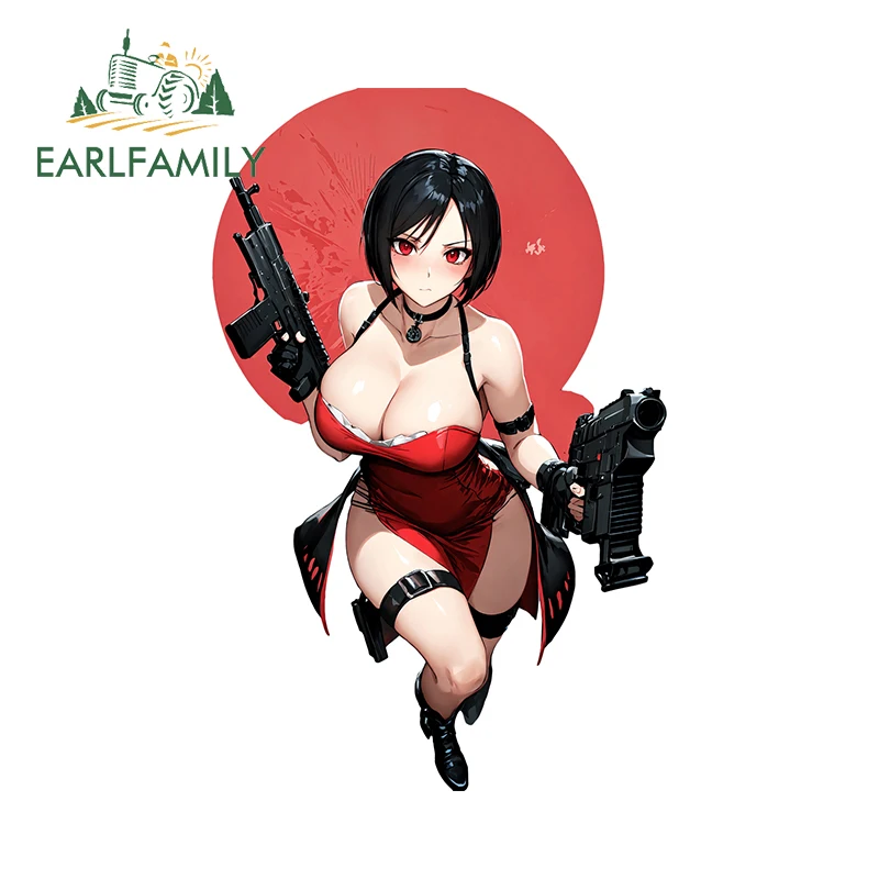 

EARLFAMILY большая грудь Ada Wong автомобильные наклейки очаровательная игра красота граффити дизайн наклейки устойчивый к царапинам солнцезащитный крем автомобильный гаджет