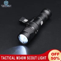 surefir m340 tactical flashlight m340w led scout light 510 lumens rifle weapon light with mlok mount airsoft hunting lamp