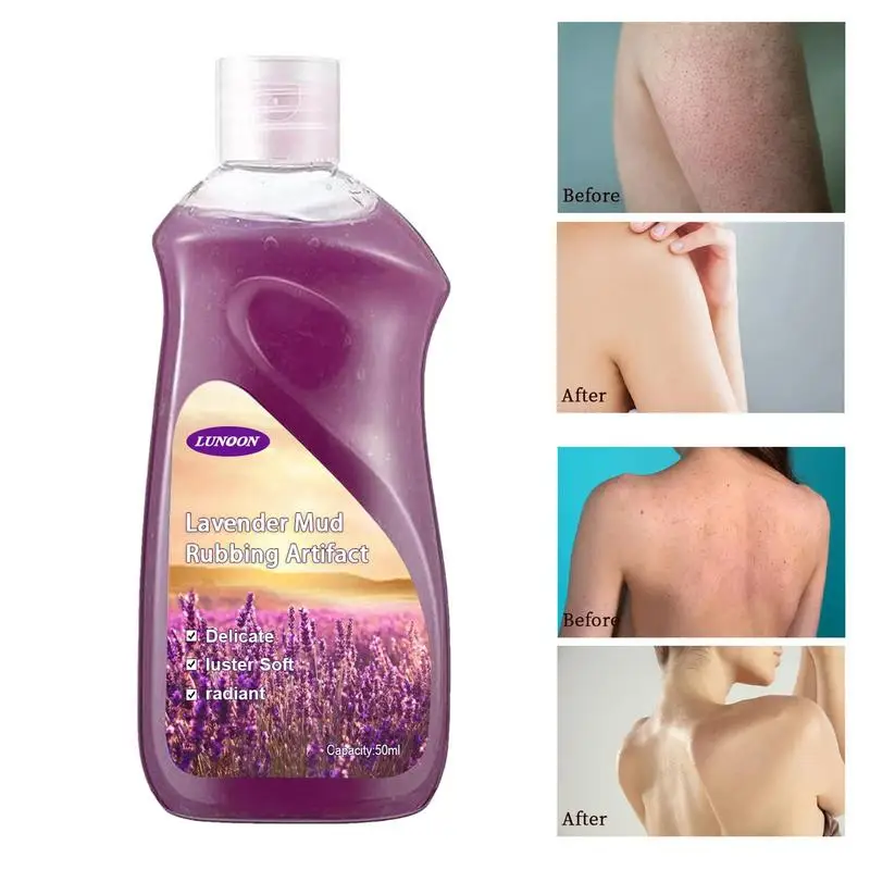 

Lavender Rubbing Mud Skin Peeling Gel Mild Exfoliating Body Wash Deep Pore Cleansing Scrub For Dull & Dead Skin Body Cleanser