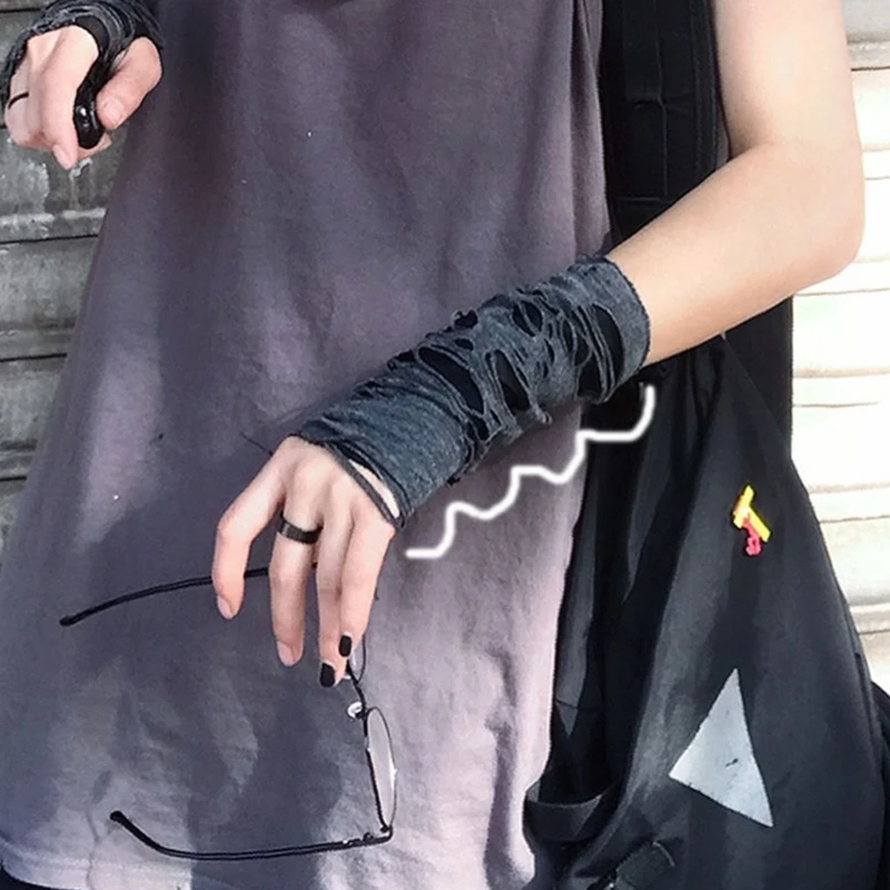 

Womens Vintage Sleeve Gothic Wrist Gloves Distressed Gloves Distressed Glove Fingerless Gloves for Halloween Party Drop Shipping