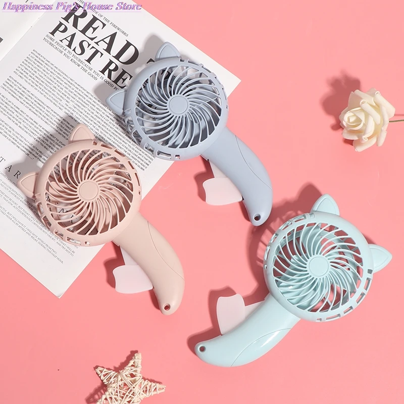 

New Handheld Fan Household No Battery Mini Fan Electric Fan Usb Pocket Fans Coloured Fans Cooling Random Color