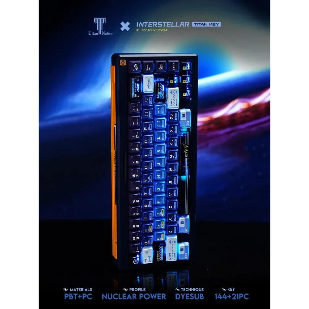 Оригинальные дорожные колпачки для ключей Interstellar 144 клавиш ядерная энергия