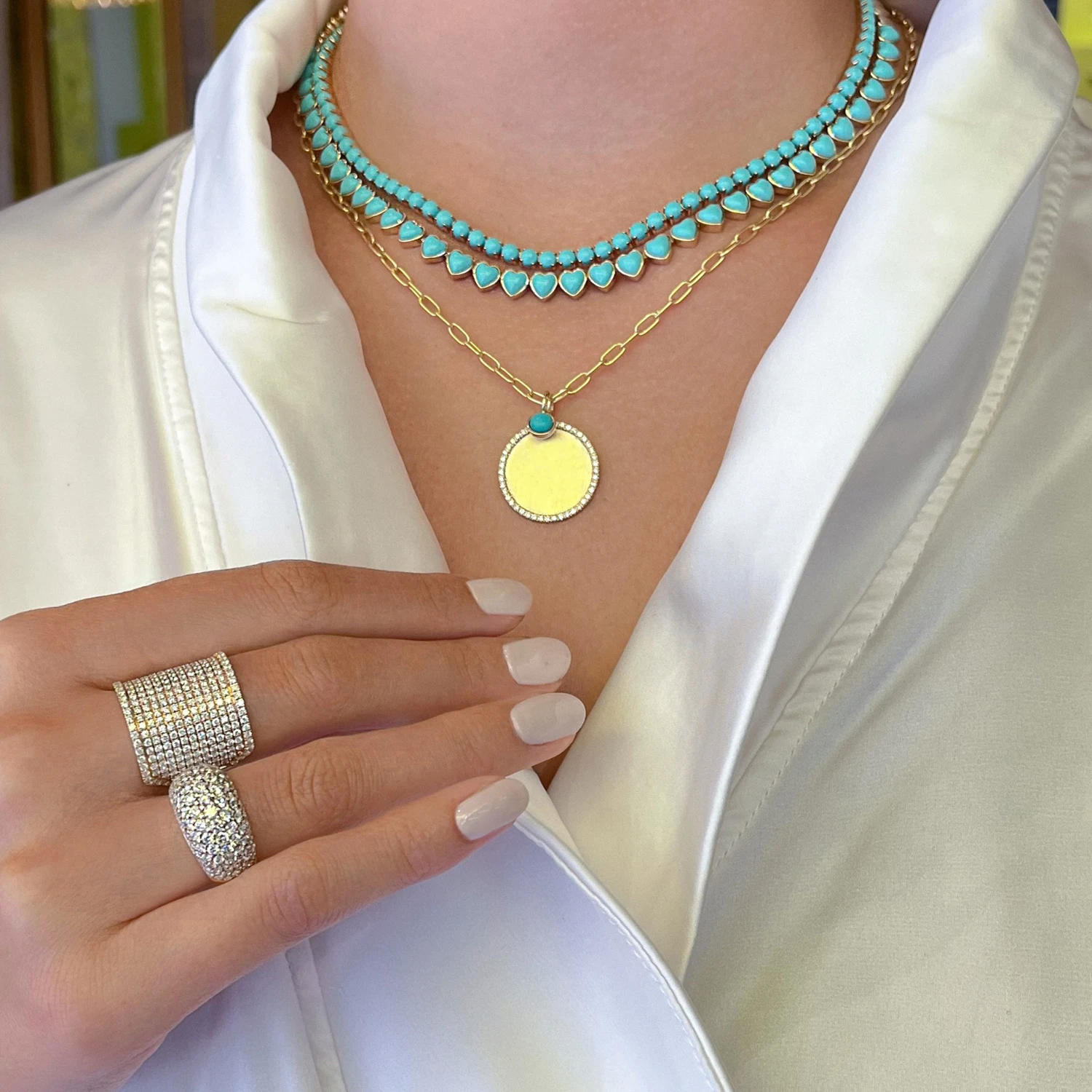 2023 высококачественное геометрическое колье-чокер из искусственного камня в форме сердца и цепи для тенниса для влюбленных мам женщин и матерей ювелирные изделия