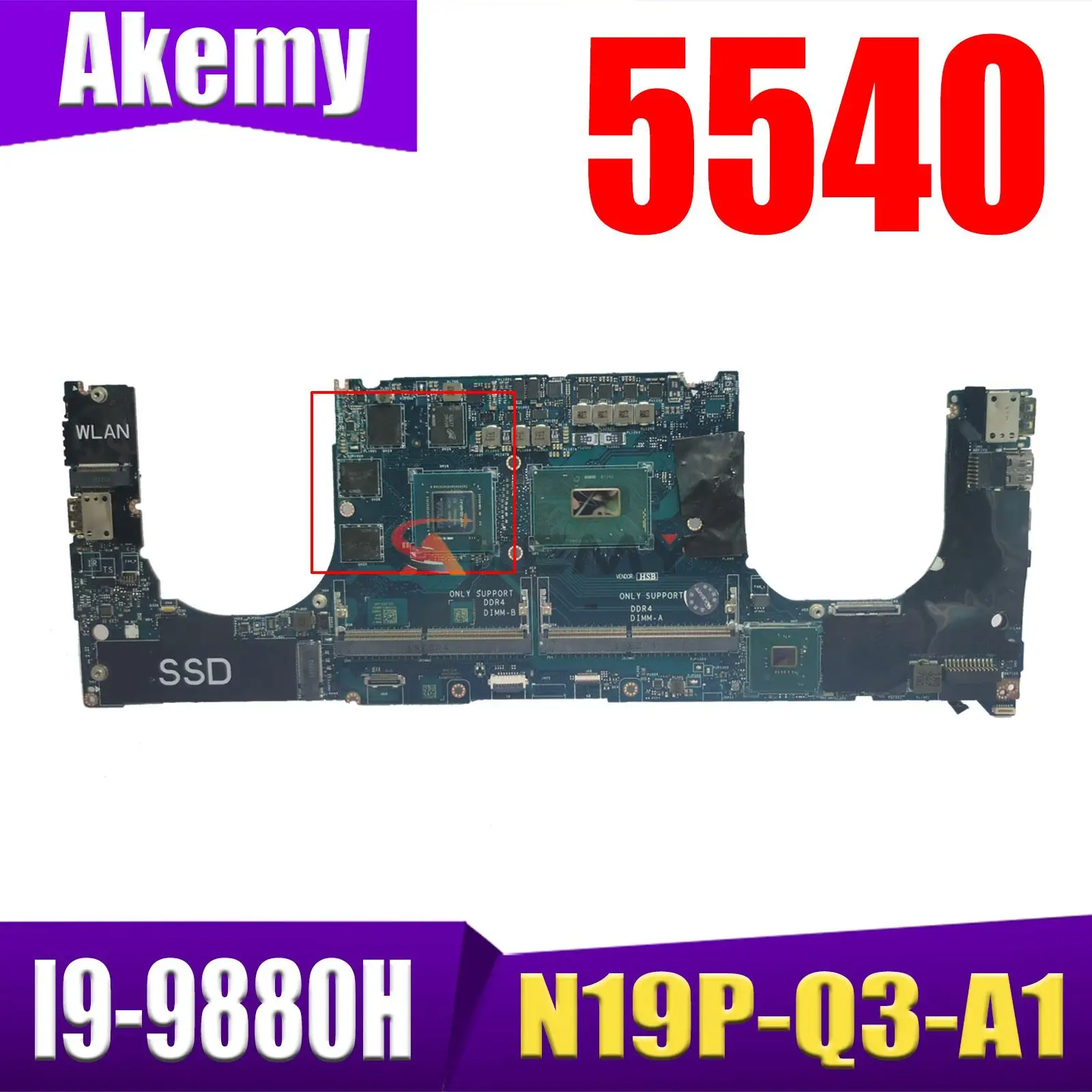 

Exchange!Mainboard CN-024X86 024X86 24X86 For DELL 5540 Laptop Motherboard LA-H331P With SRFD1 I9-9880H CPU N19P-Q3-A1