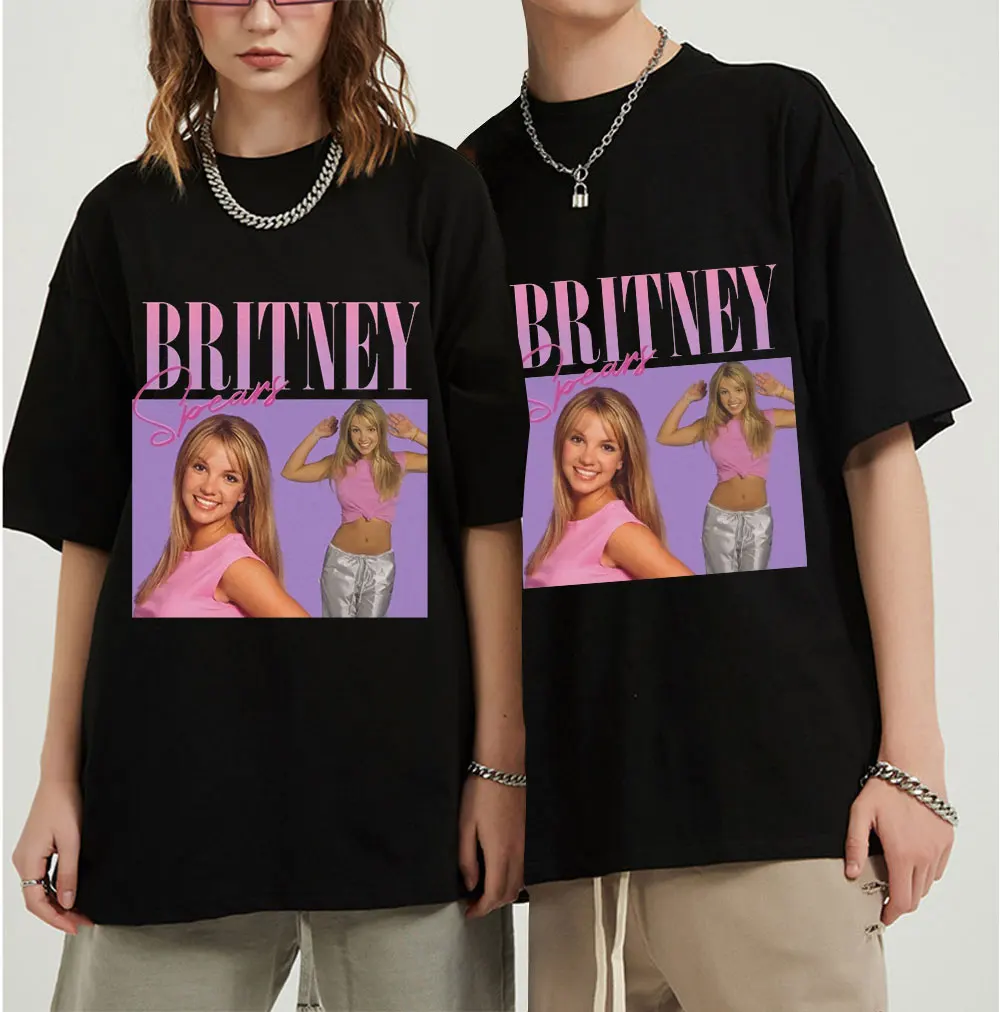 

Kaus Wanita Foto Cantik Britney Spears T-shirt Kasual Katun Hipster Atasan Lengan Pendek Harajuku Wanita Kaus Unisex Clothing