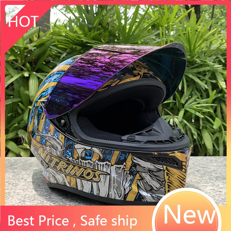 

Motorcycle helmet Pharaoh ABS material Summer safety helmet season Cool helmet casque casco ECE