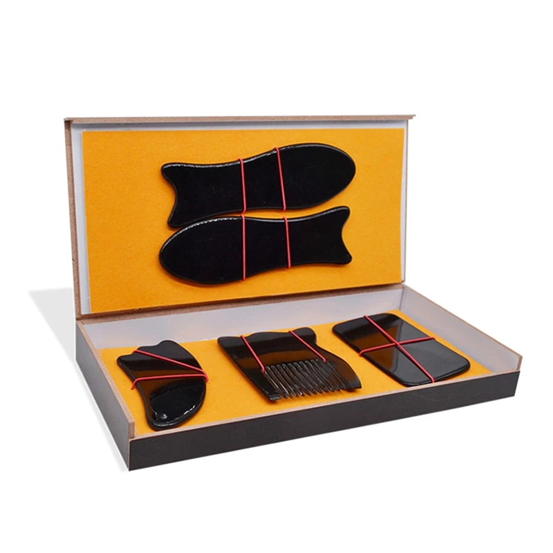 

5pcs/set Guasha Board Scraping Massager Tools for Face Body Facial Massage SPA Acupuncture