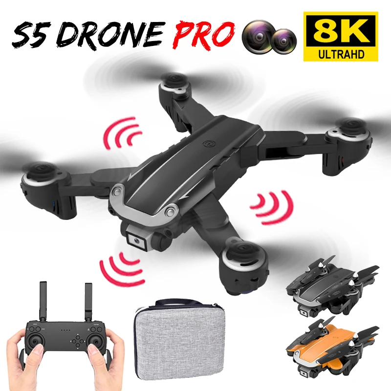 

S5 Дрон 8K Hd Двойная камера Wifi Fpv умное препятствие Профессиональный Дрон с дистанционным управлением Квадрокоптер для мальчиков