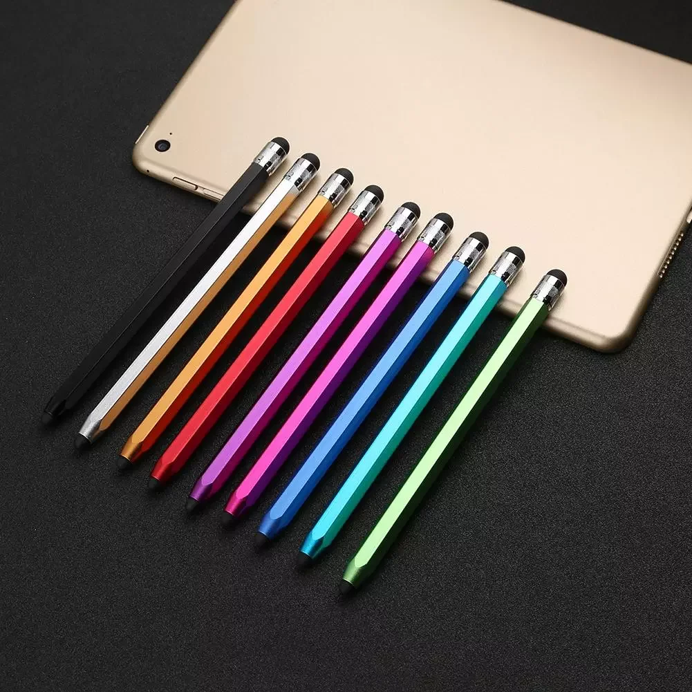 

WK129 Metal Round Dual Tips Capacitive Stylus Pen Touch Screen Drawing Pen for Smart Phone iPad Tablet PC Computer