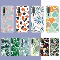 yndfcnb plant leaf phone case for samsung s21 a10 for redmi note 7 9 for huawei p30pro honor 8x 10i cover