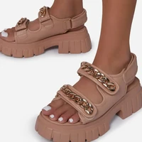 2022 summer new large sandals new thick soled muffin shoes women