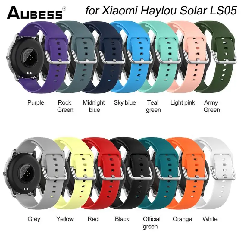 

Новый спортивный силиконовый ремешок для часов Xiaomi Haylou Solar LS05, ремешок для смарт-часов, браслет, модный сменный Браслет 2022