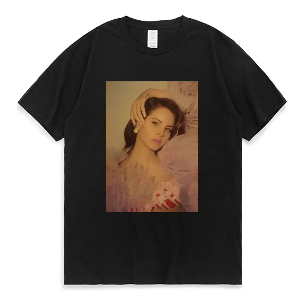 

Singer Lana Del Rey Graphic T-Shirt Men's Women's Singer Summer 100％ Cotton T-Shirts Short Sleeve Harajuku Streetwear T Shirt