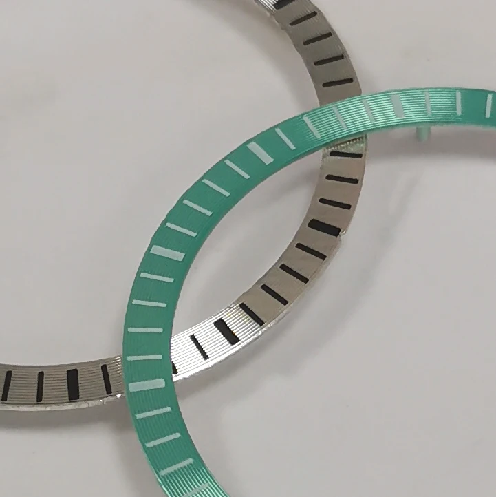 28.5mm*24.5mm Black Silver Green Chapter Ring Dial Watch Accessories Fit For NH70 Movement Watch