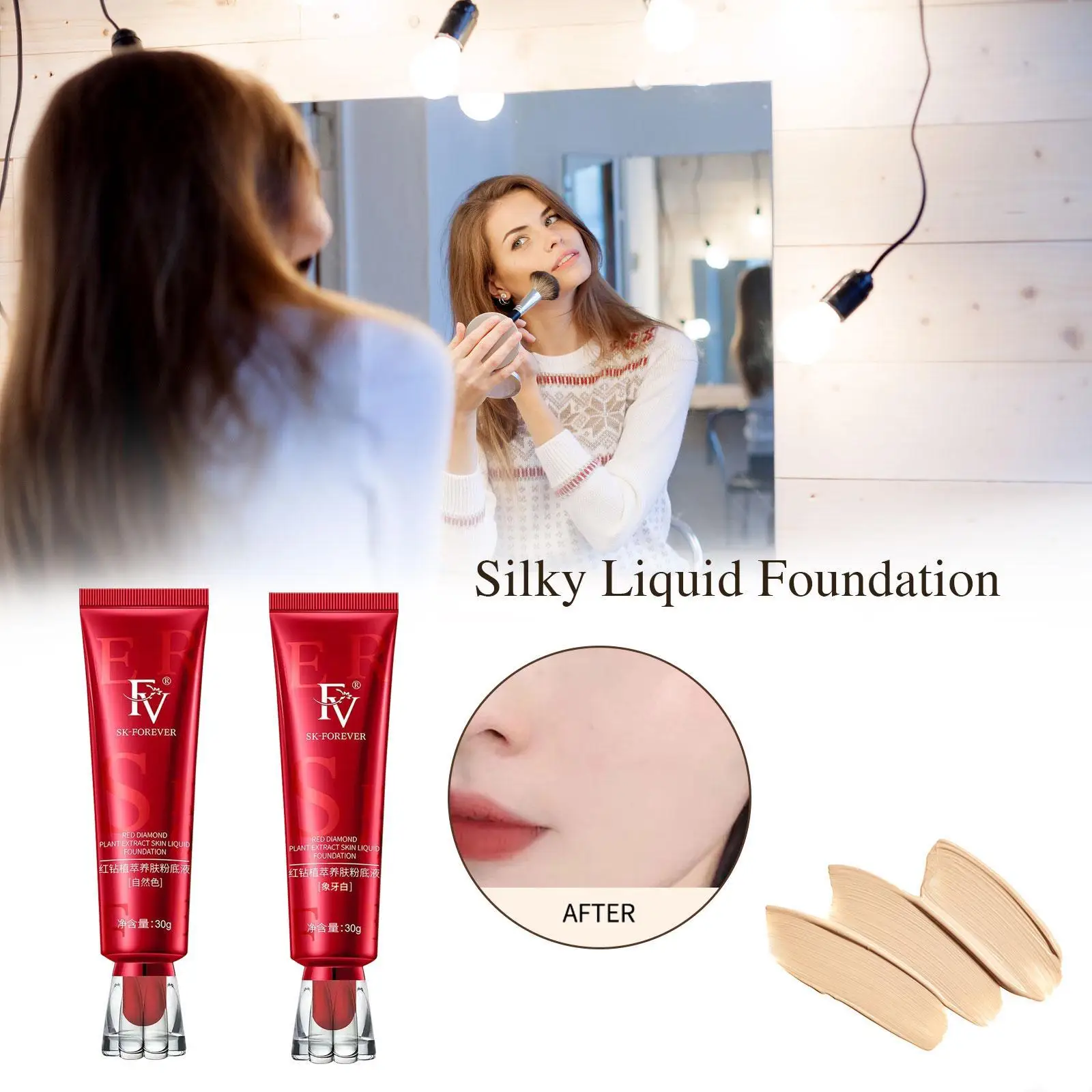 

HEALLOR FV Concealer Cream Foundation Original Maquillaj Red Ginseng Herbal Skin Care Face Base Makeup Liquid Blemish Cover