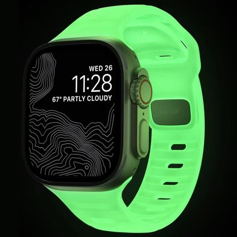 Светящийся силиконовый ремешок для Apple Watch