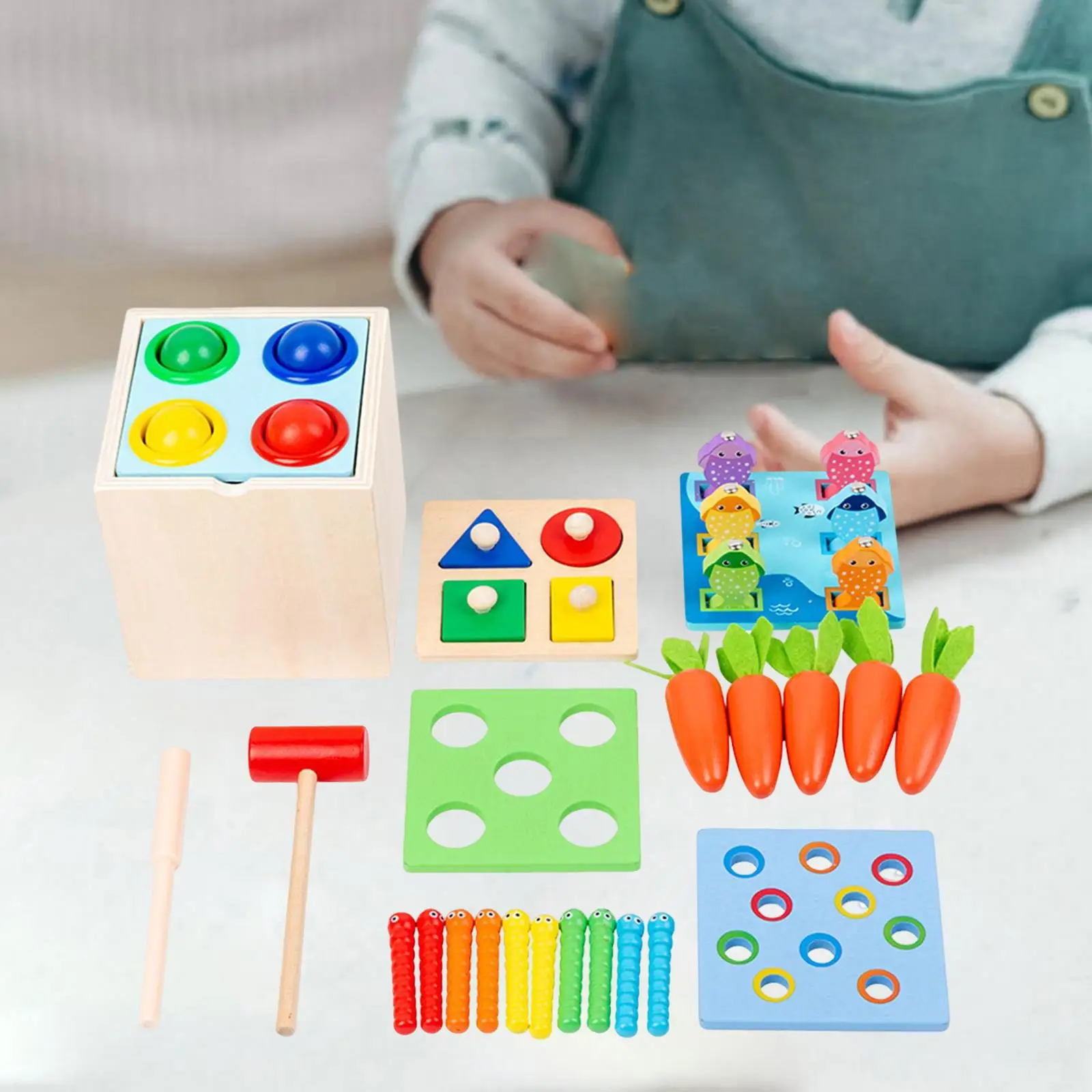 Деревянная игрушка Монтессори развивающая для дошкольников 3 + лет