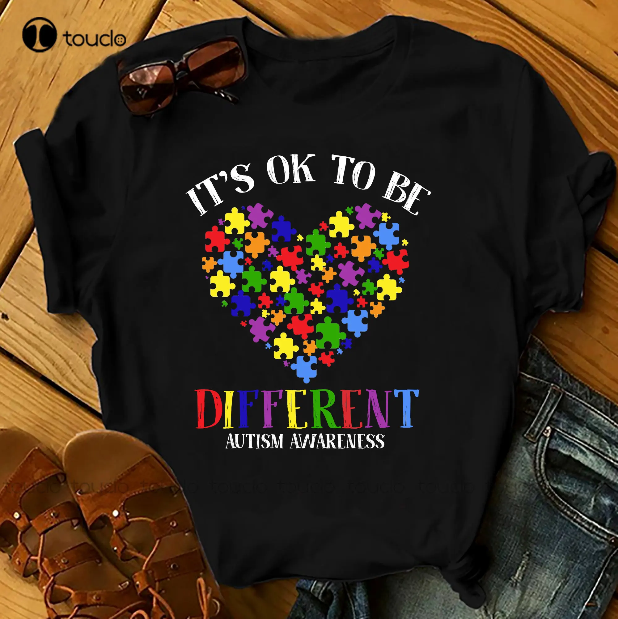 

Its Ok To Be Different - Autism Awereness T-Shirts Men Woman Birthday T Shirts Summer Tops Beach T Shirts Xs-5Xl Custom Gift New