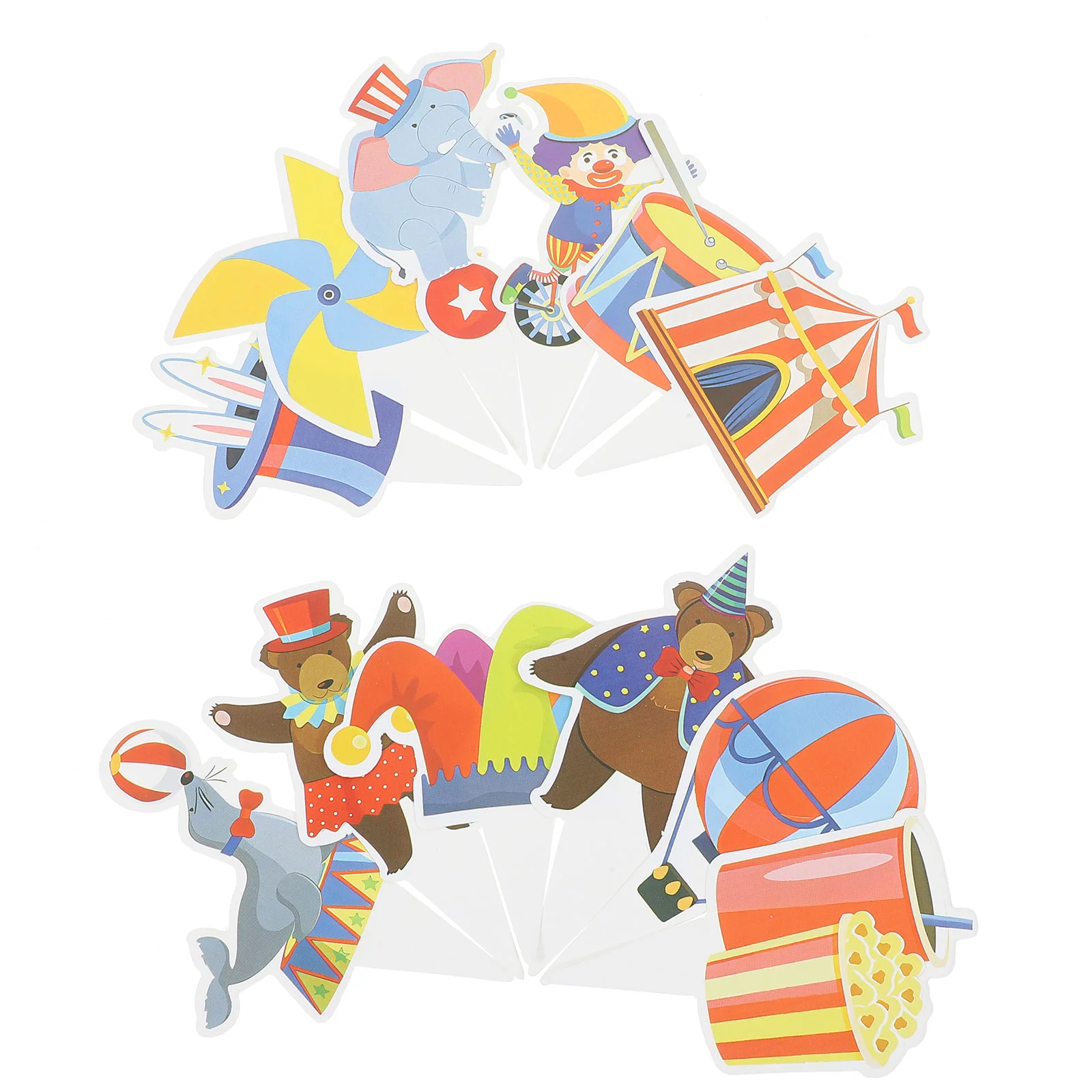 

2 Sets Cake Flags Party Cupcake Topper Dessert The Gift Circus Picks Themed Toppers Hat For Baby Shower Birthday