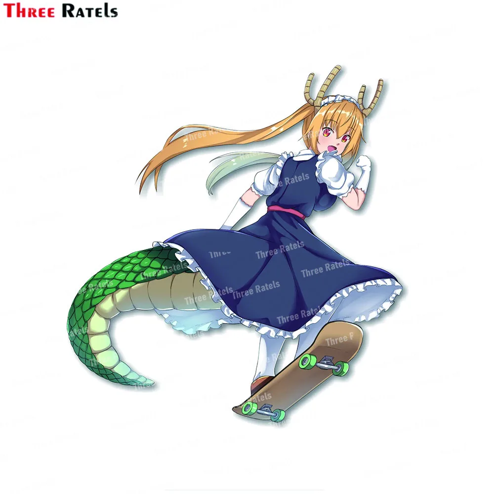 

Внешний декор для автомобиля Three Ratels J539 Tohru Of Skater Ver, наклейки на бампер и крышку багажника, виниловый материал