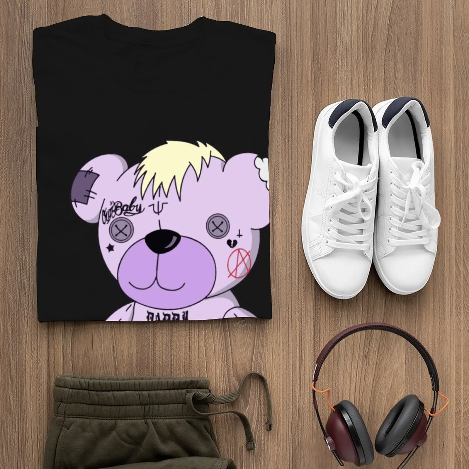 Man T Shirt LIL PEEP BEAR Classic T-Shirt Music Original Graphic Tee Short Sleeves 3XL 4XL 5XL Clothing Street Style |