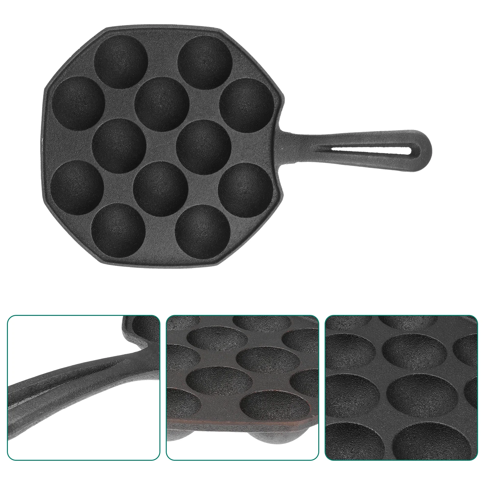 

Takoyaki Pan Maker Mold Octopusiron Grill Meat Tray Cast Plate Baking Griddle Waffle Cooker Pancake Skillet Japanese Poffertjes