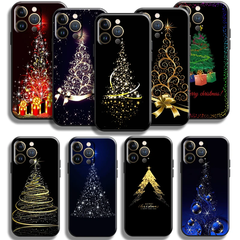 

Merry Christmas Tree Deer For Apple iPhone 13 12 11 Pro Max Mini X XR XS Max SE 5 5s 6 6S 7 8 Plus Phone Case Back Carcasa