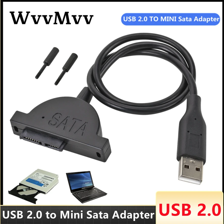 Новый адаптер USB 2 0 для Mini Sata II 7 + 6 13Pin ноутбука CD/DVD ROM преобразователь привода Slim Line