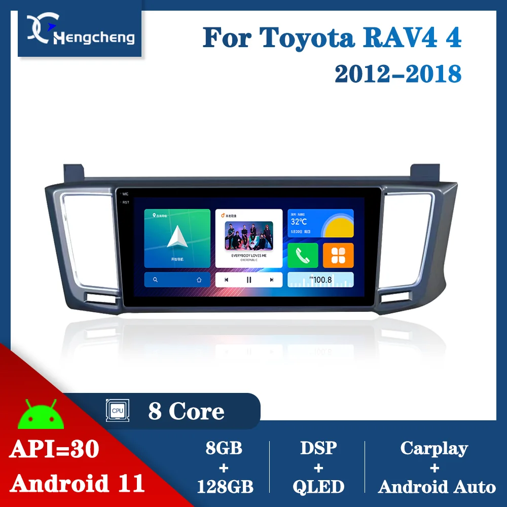 

10.25"For Toyota RAV4 4 XA40 5 XA50 2012-2018 Car Multimedia Player GPS Navigation Radio Android 11 8+128GB Carplay 360 Camera
