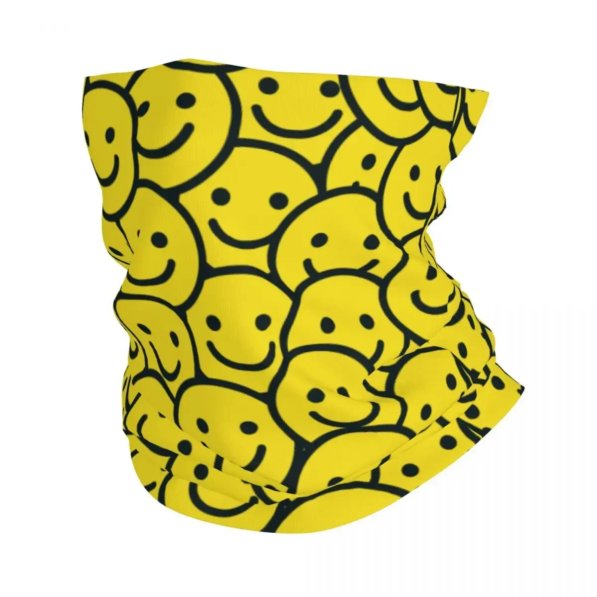 Бандана с улыбающимся рисунком накидка на шею Балаклава принтом