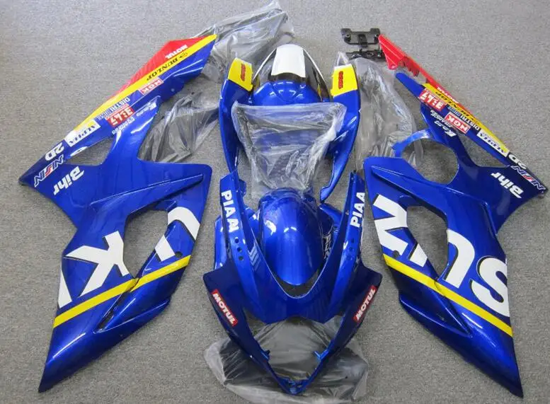 

Литьевая пресс-форма, новинка, ABS, полный детский комплект, подходит для Suzuki обтекатели для мотоцикла 1000 K5 2005 05 06, комплект кузова, синий, белы...