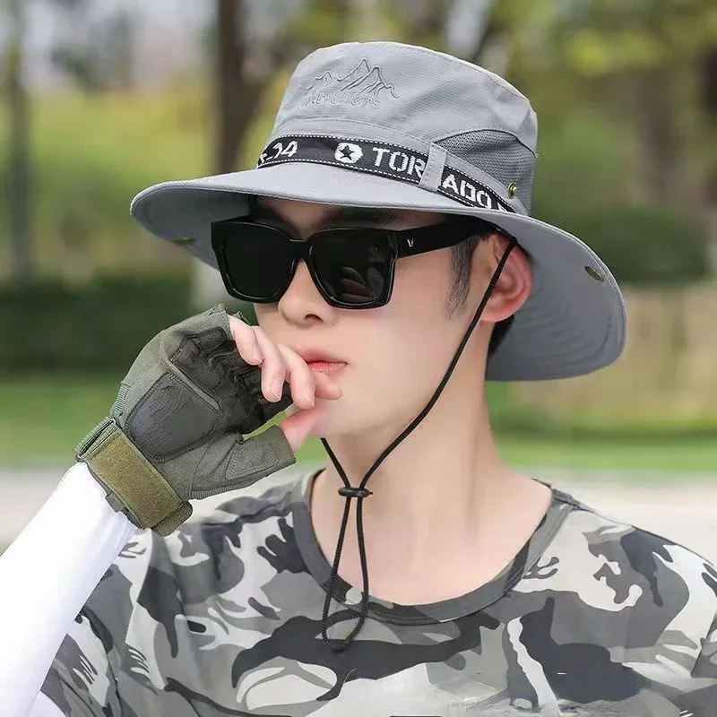 Панама от солнца в ковбойском стиле шляпа для рыбалки летняя Ультралегкая