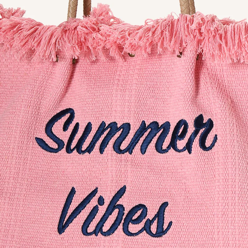 2023 Fashion Embroidered Large Capacity Canvas Bags Summer High Quality Shoulder Bags Luxury Women Purse And Handbags Sac A Main