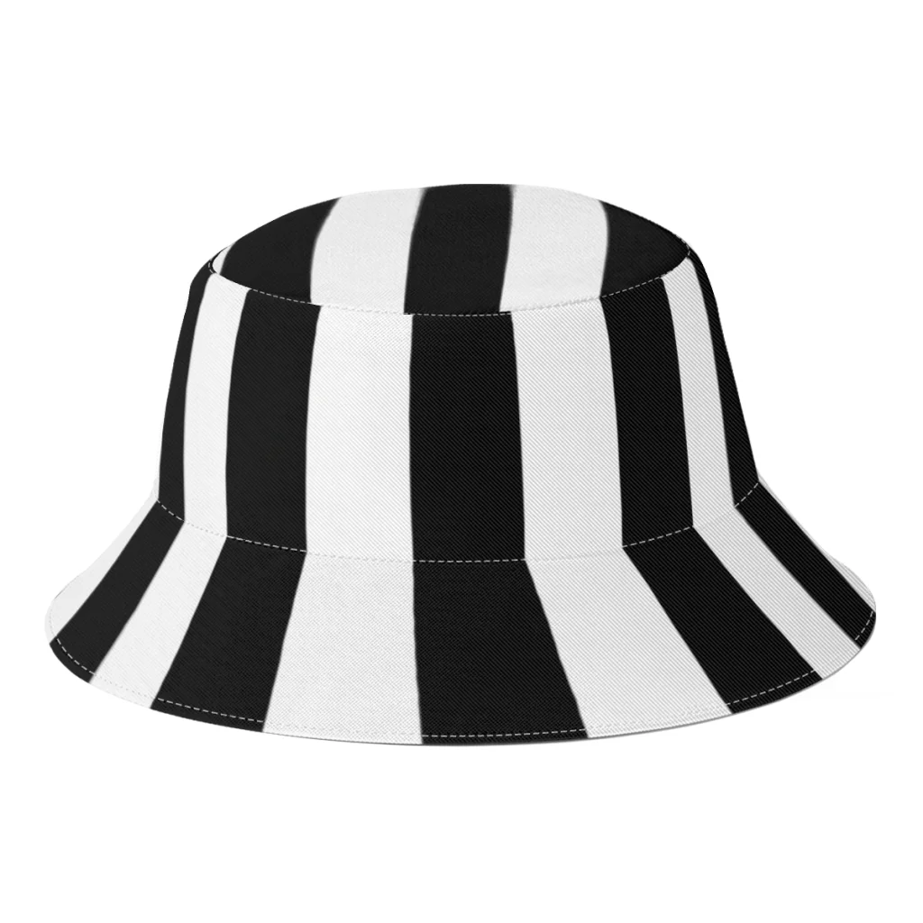 

Панама в черно-белую полоску для женщин и мужчин, Пляжная Складная шапка от солнца, в стиле Боб, рыбака, лето 2022