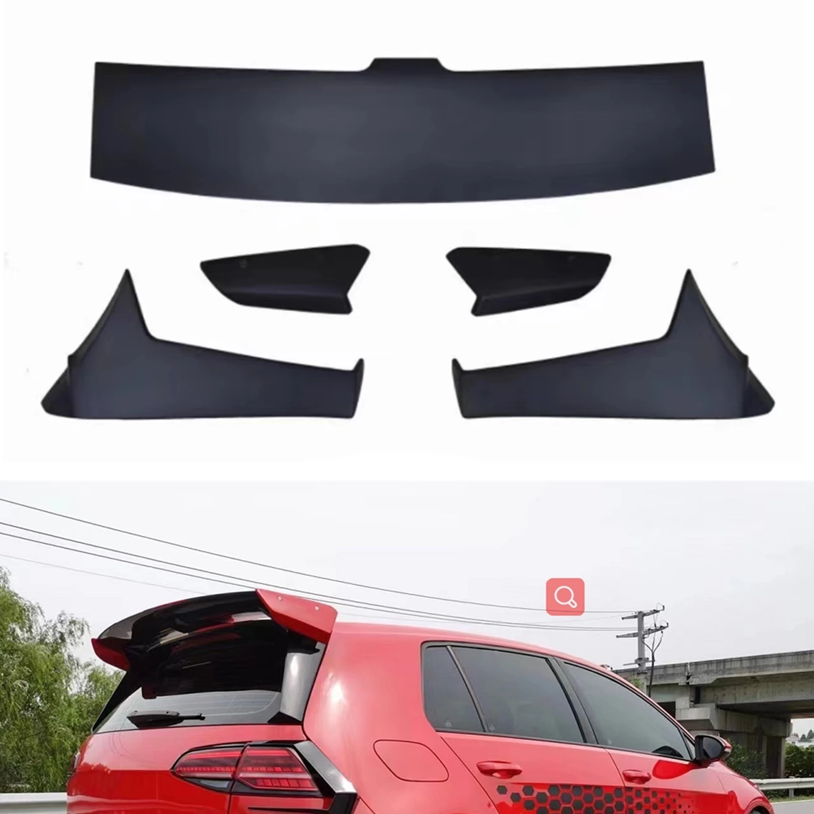 

Car Rear Trunk Spoiler Wing Window Roof Lip Tailgate Flap For Volkswagen VW Golf7 MK7 MK7.5 GTI GTD 2014-2020