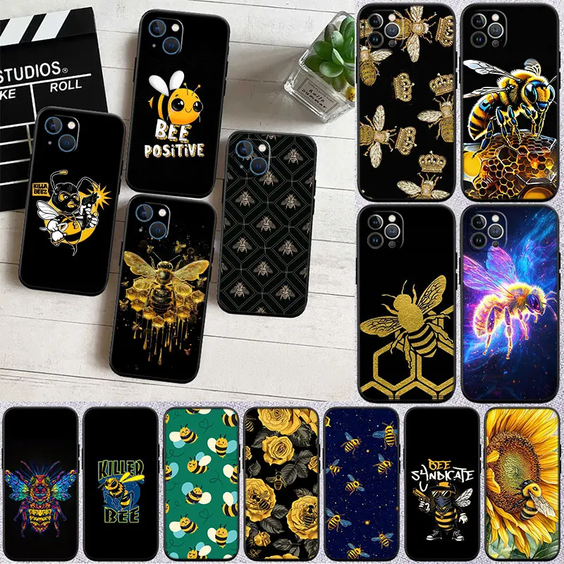 Фото Новый высококачественный чехол для телефона IO6 Art Bees Cartoon для iPhone SE XS XR 17 16E 12 11 Pro Max Mini Air №4
