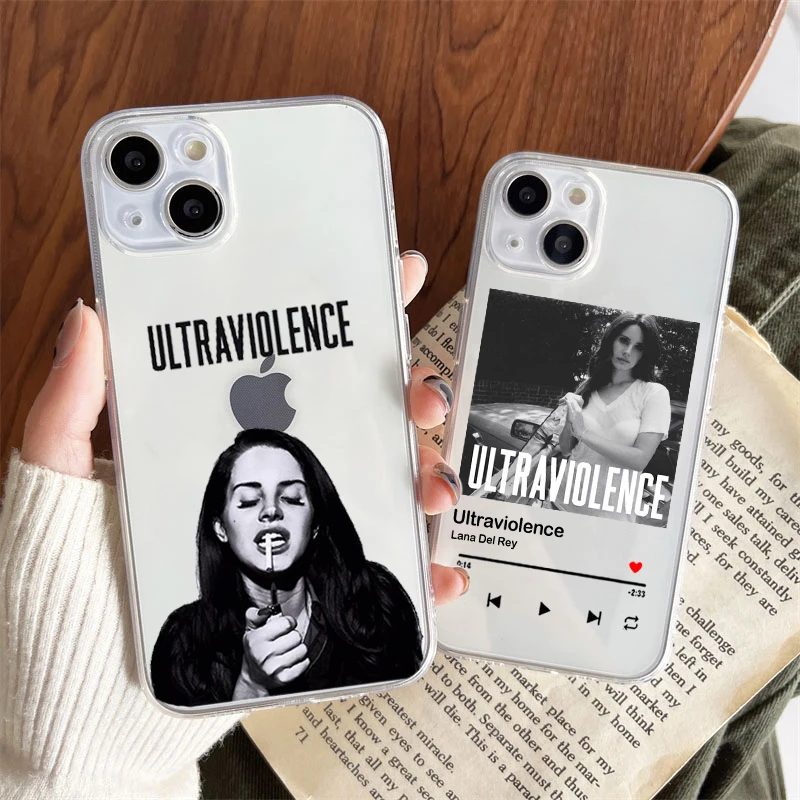 Singer Lana Del Rey Poster Phone Case for IPhone 13 12 14 Pro Max 11 XSMAX XR 7 SE2 X 8 14Plus Shockproof Clear Soft Cover Coque