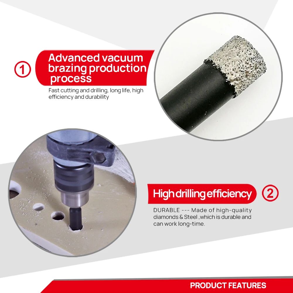 Сухие алмазные сверла для сверления сверло быстросъемное с хвостовиком