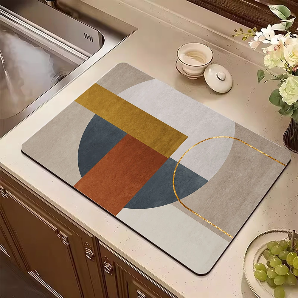 Супер Впитывающая посуда дренажная подставка диатомная глина для кухни